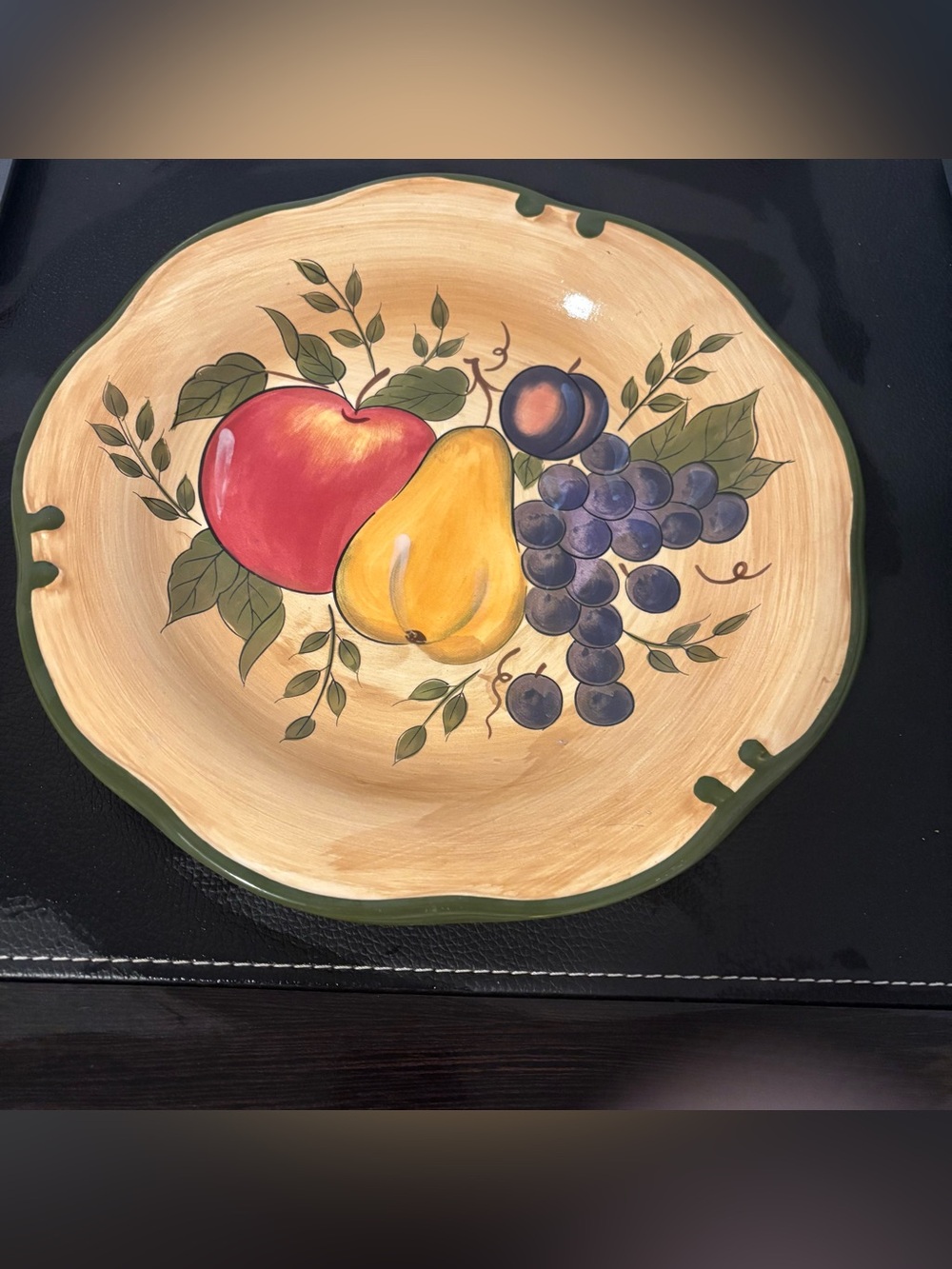 Vintage Home Trends Granada 11" Dinner Plate Fruit Pattern Earthenware Discontin